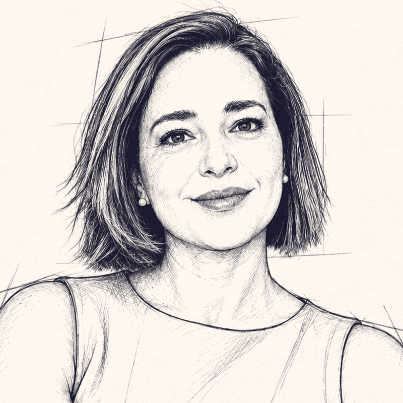 Retrato ilustrado de Lula Bueno, impulsora de Electolatino